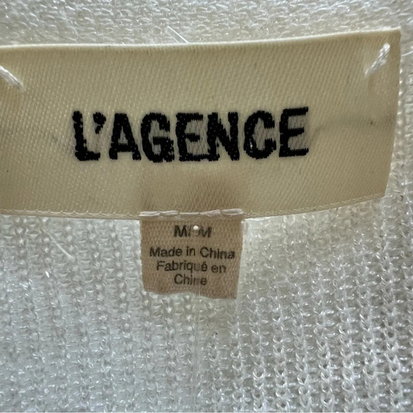 New! L’Agence Odessa cross front top white knit nwot 17620 - Picture 8 of 10